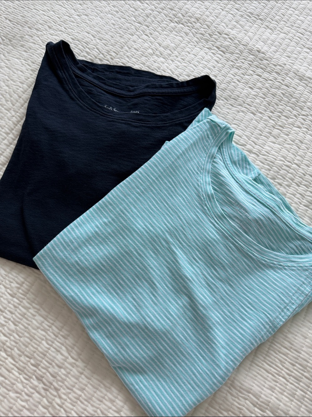 Set of 2 Soft Surroundings tops with ruffled hem